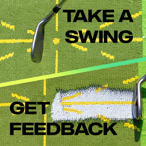 Golf Training Swing Detection Divot Mat | Immediate Feedback for Swing Improvement